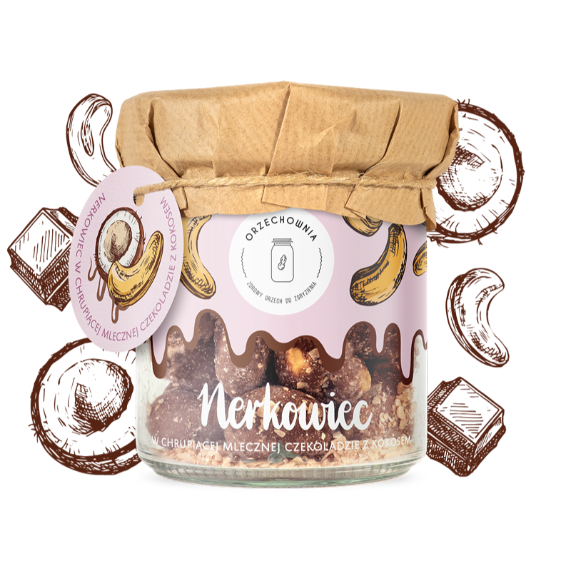 Nerkowiec w chrupiącej mlecznej czekoladzie z kokosem