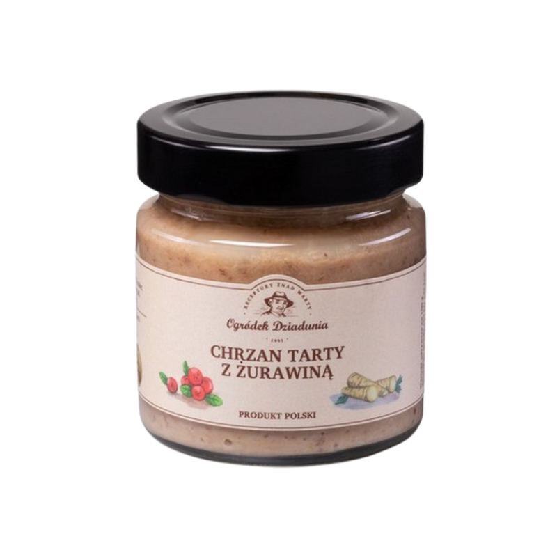 Chrzan tarty z żurawiną